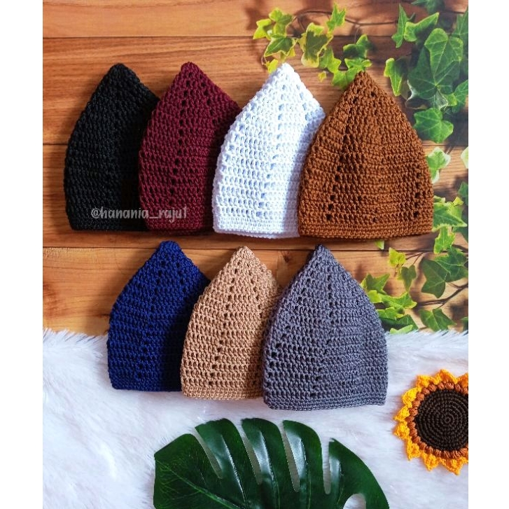 Peci Rajut Polos Couple Anak & Ayah Handmade