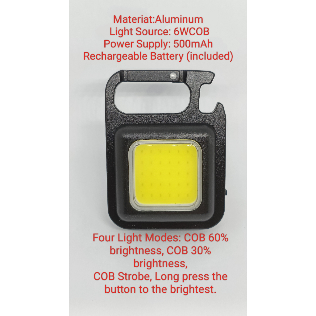 LAMPU LED EMERGENCY GANTUNGAN KUNCI MULTIFUNGSI/Lampu Camping USB CAS