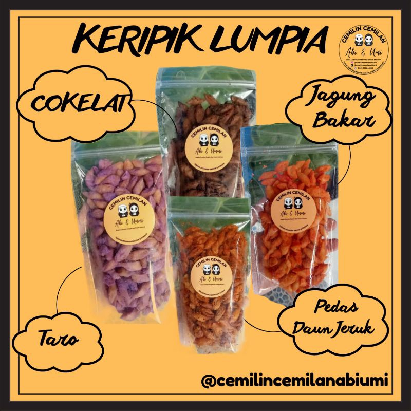 

PAKET FAMILY / KERIPIK LUMPIA / MURAH / 4 VARIAN RASA 150GR