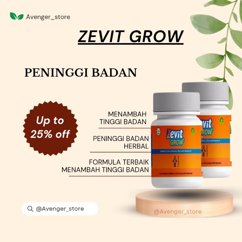 Zevit Grow // Peninggi Badan // Penambah Tinggi Badan Anak & Dewasa