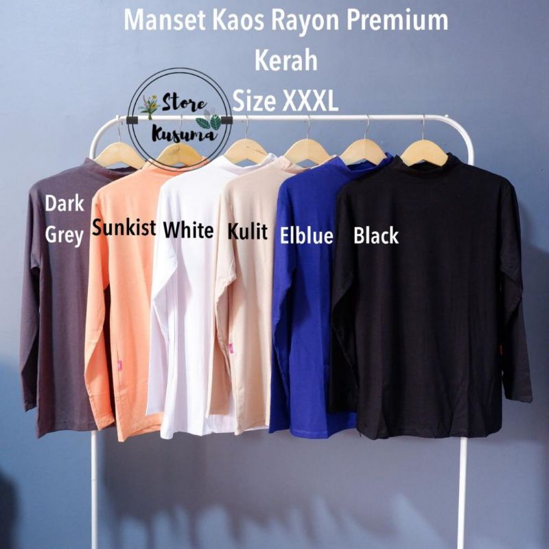 MANSET KAOS RAYON PREMIUM KERAH SIZE XXXL