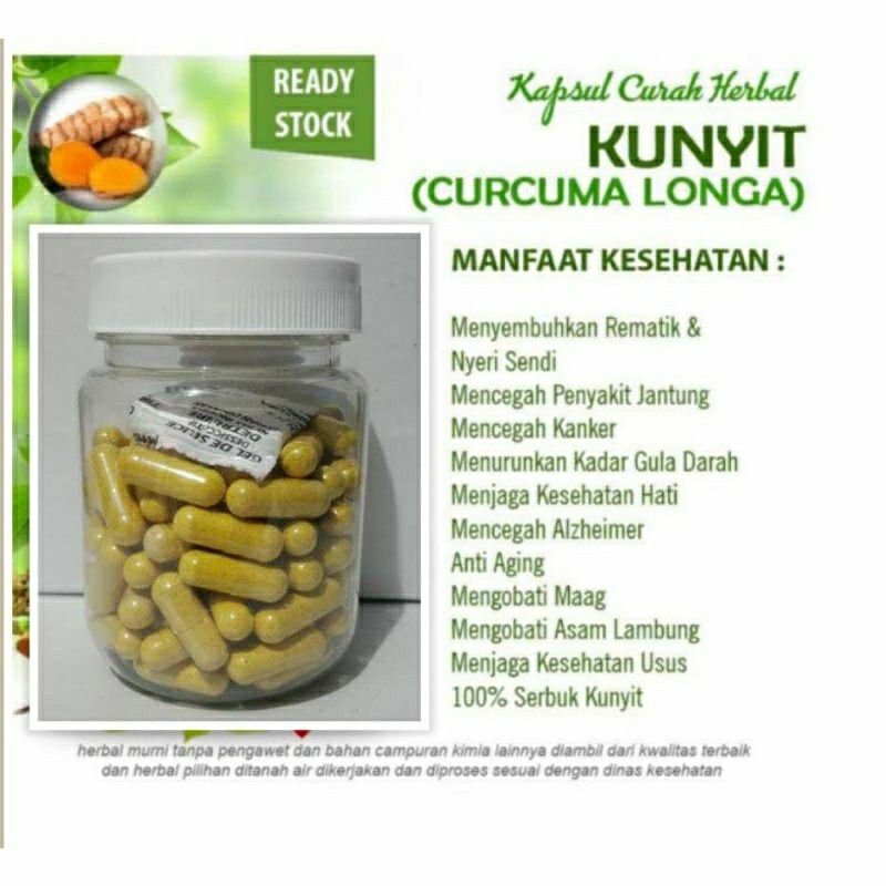 

KUNYIT 100 KAPSUL OBAT HERBAL TERBAIK (PREMIUM QUALITY)