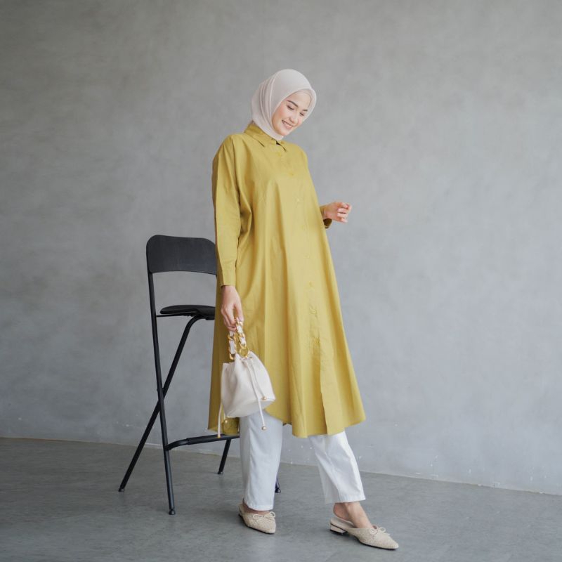 DWYNE TUNIK // KEMEJA WANITA LINEN // LONG TUNIK OVERSIZED