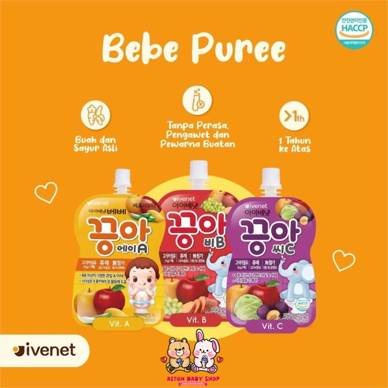 Ivenet Bebe Puree A B C Puree Buah Sayur Anak Anak