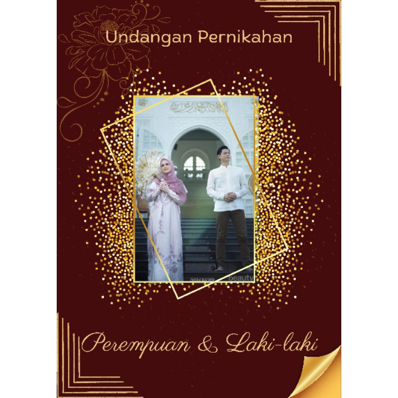 undangan video pernikahan/lamaran maroon