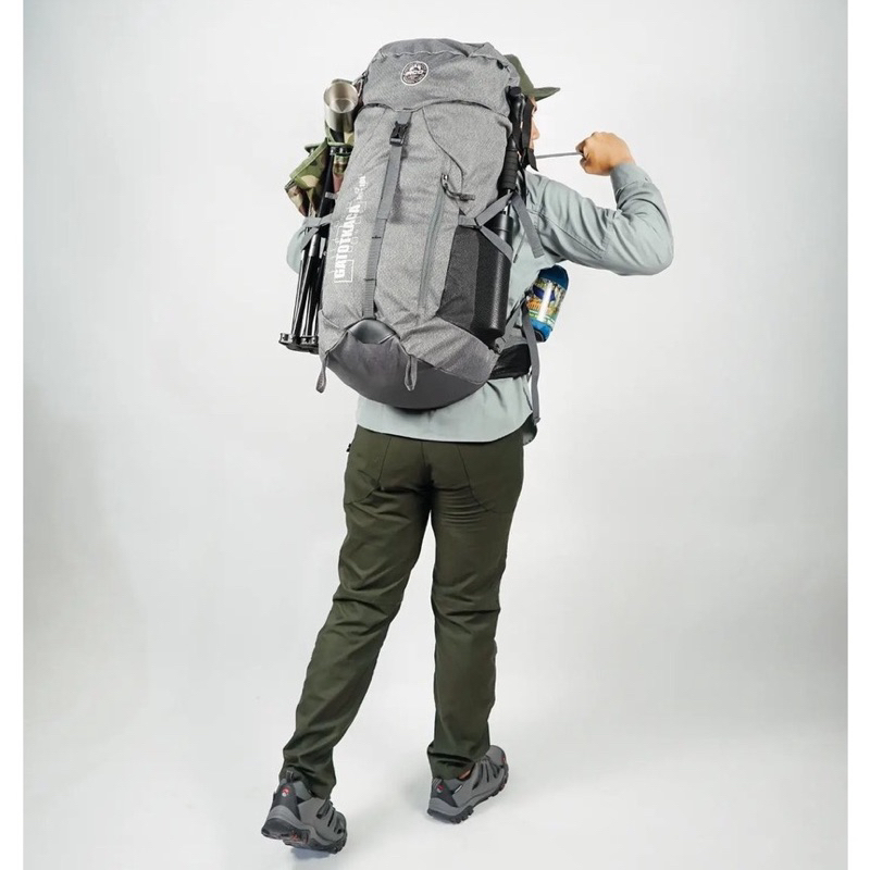 Tas Ransel Carrier Gunung Hiking 50 Liter Irco Gatotkaca Abu-abu