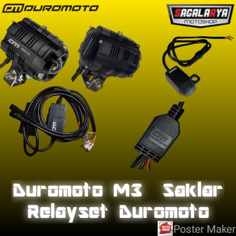 Paket Lampu Duromoto M3 Saklar duromoto Original Relayset Duromoto