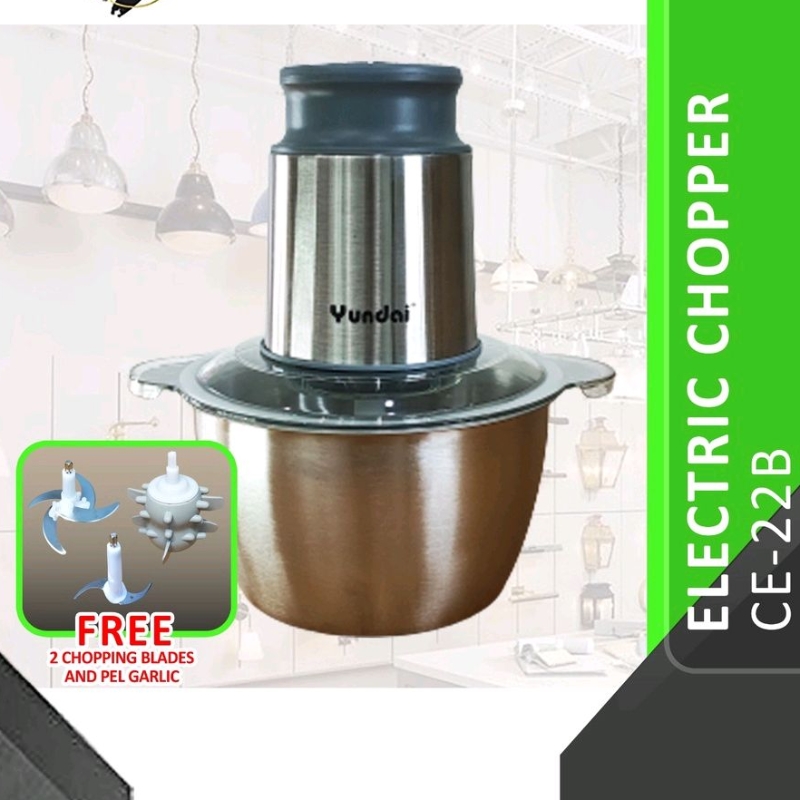 PENGGILING DAGING/BLENDER DAGING CHOPPER ELECTRIC 2LITER CE-22 (METAL) YUNDAI