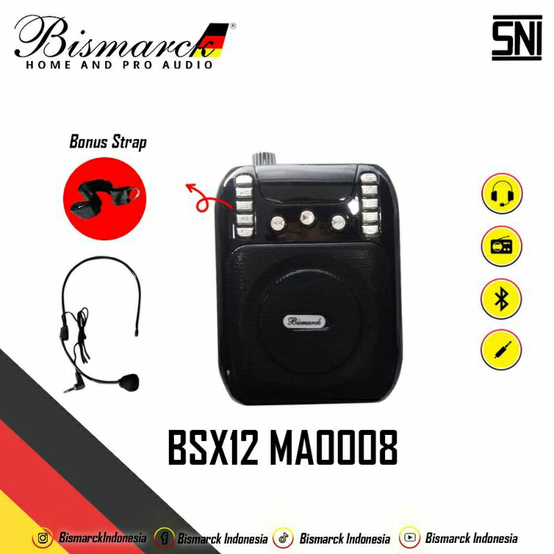 Speaker portable waistband Bismarck Bsx12 MA008 bluetooth