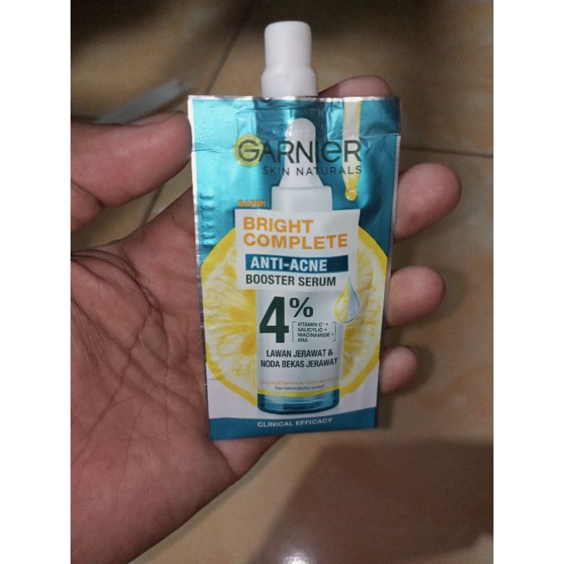 Garnier Bright Complete Anti acne Serum Skincare Wajah berjerawat 7.5ML