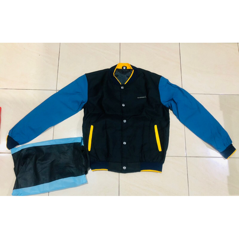 Jaket motor Honda lengan biru original AHM