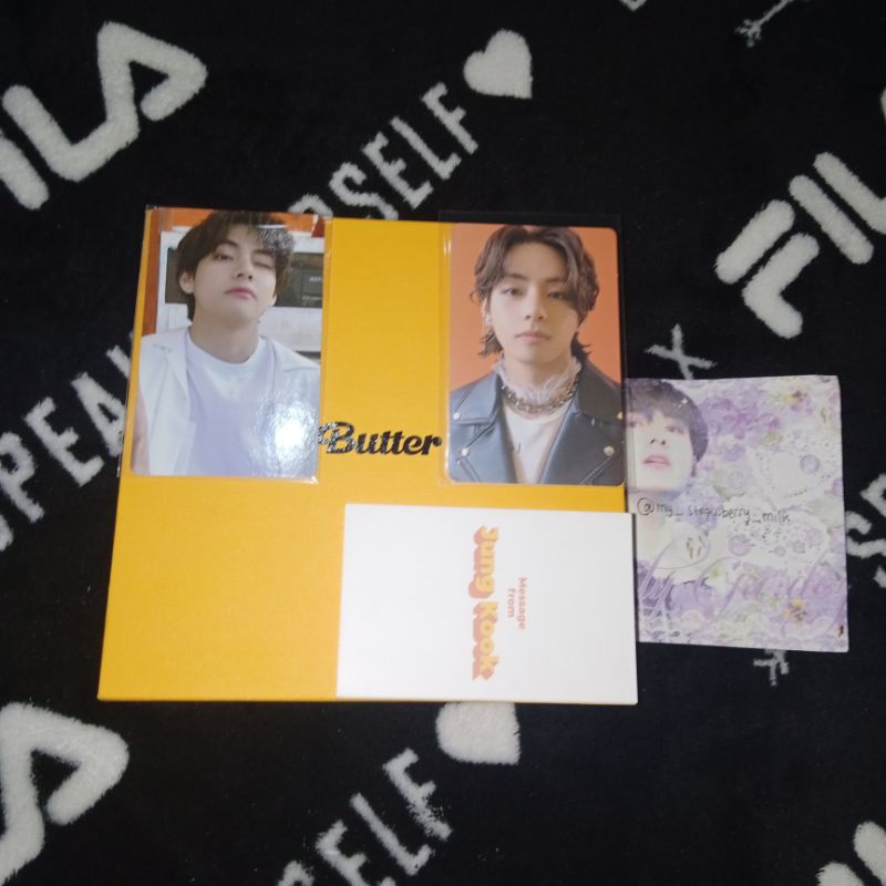 (Mohon Baca Deskripsi) WTS BTS Album Butter Cream Ver Taehyung Unsealed Fullset Tae Jungkook Message