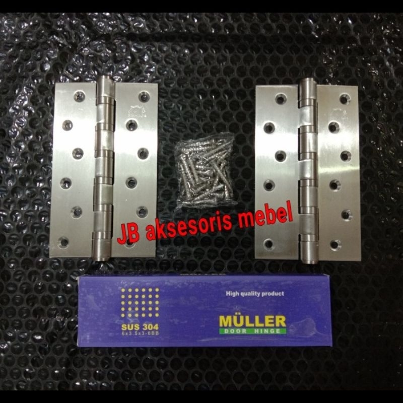 ENGSEL PINTU 6" STAINLESS STEEL (SUS 304) MERK MULLER