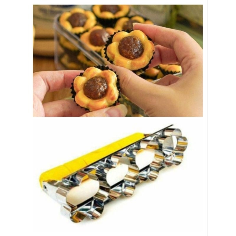 Cetakan nastar bunga kue kering nutella