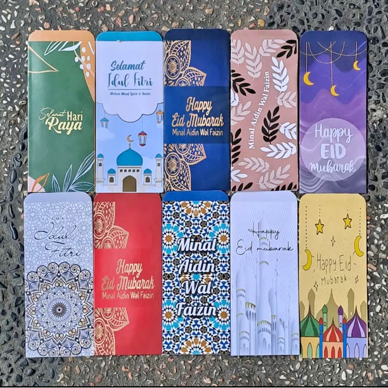 

[Bisa Pilih Motif] 1 Pack isi 8 lembar Amplop Lebaran JUMBO BESAR