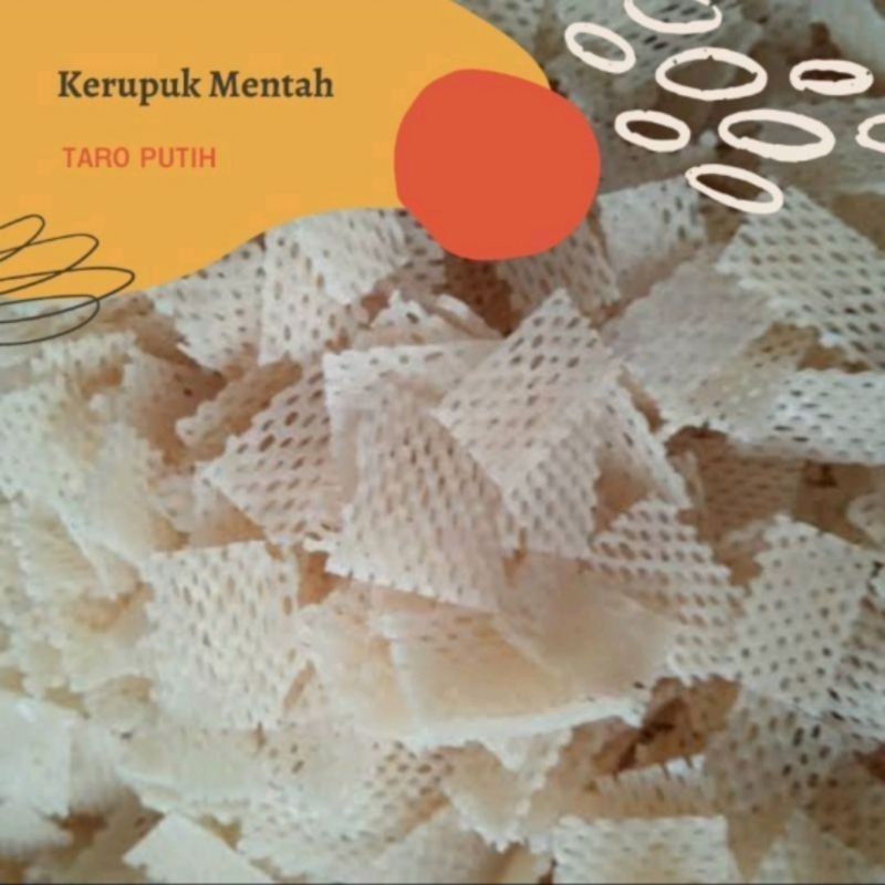 

[ 5 KG ] KERUPUK TARO PUTIH / KRUPUK TARO MENTAH
