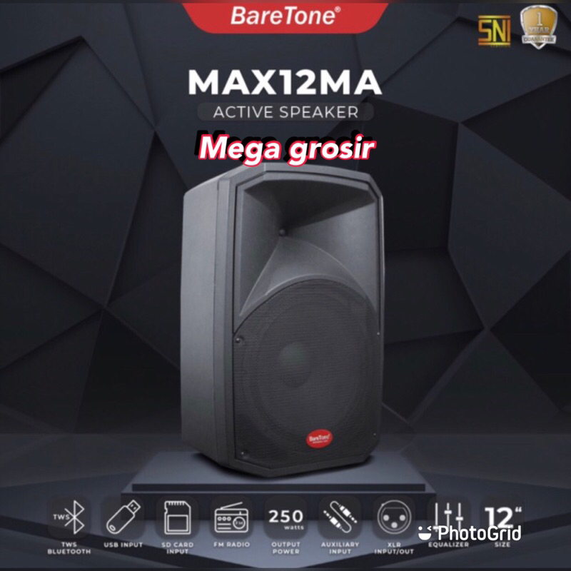 speker aktiv baretone max12ma / terbaru speaker baretone max 12ma original