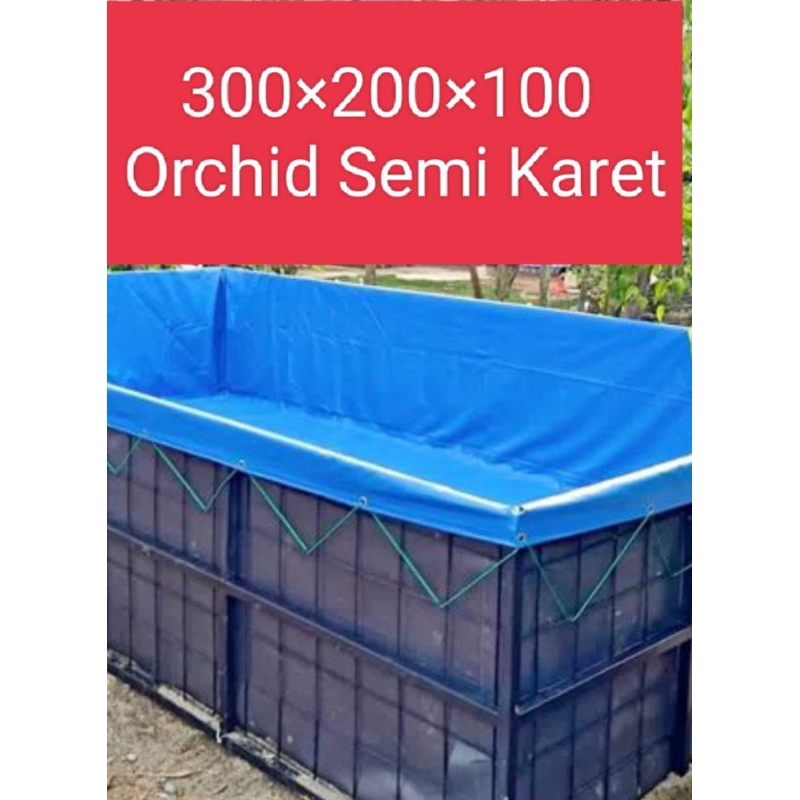 Terpal Kolam Kotak 2×1×1 Orchid Semi Karet