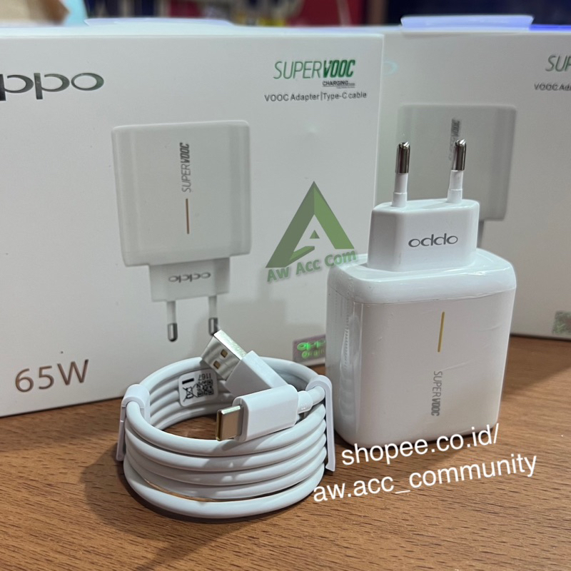POWER CHARGER OPPO TYPE C SUPER VOOC FLASH CHARGING 65W OPPO A33/ A53/A54/A64/RENO 4/ 4 PRO/4F/RENO 5/5F/RENO 6/RENO 7/ 65WATT