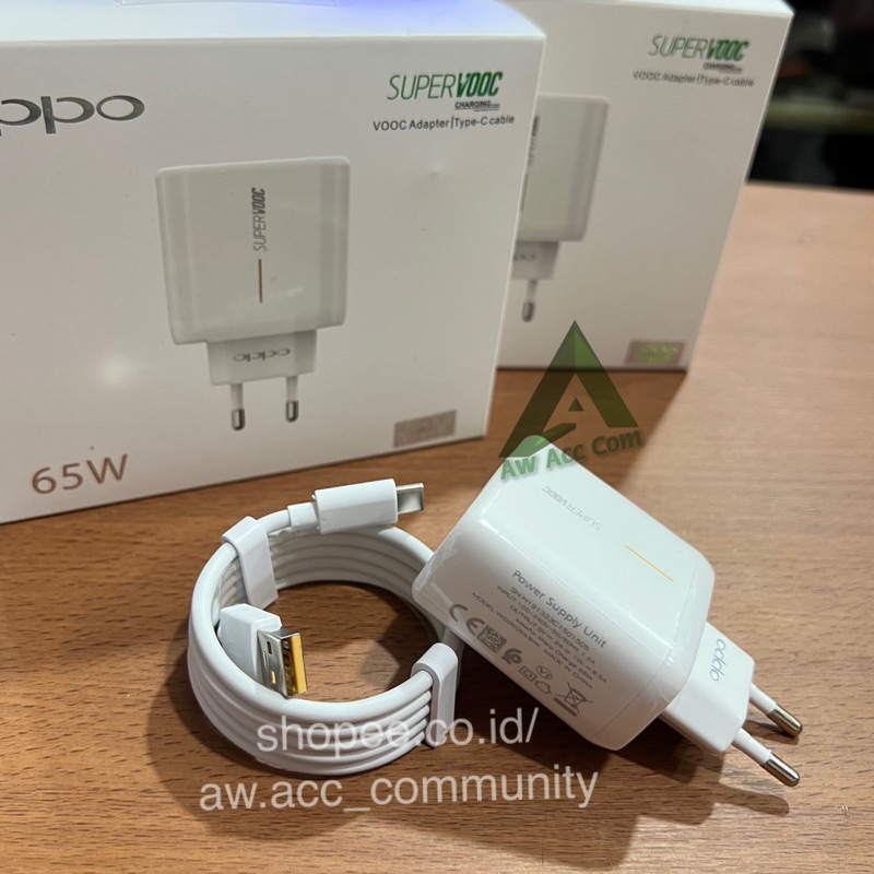 POWER CHARGER OPPO TYPE C SUPER VOOC FLASH CHARGING 65W OPPO A33/ A53/A54/A64/RENO 4/ 4 PRO/4F/RENO 5/5F/RENO 6/RENO 7/ 65WATT