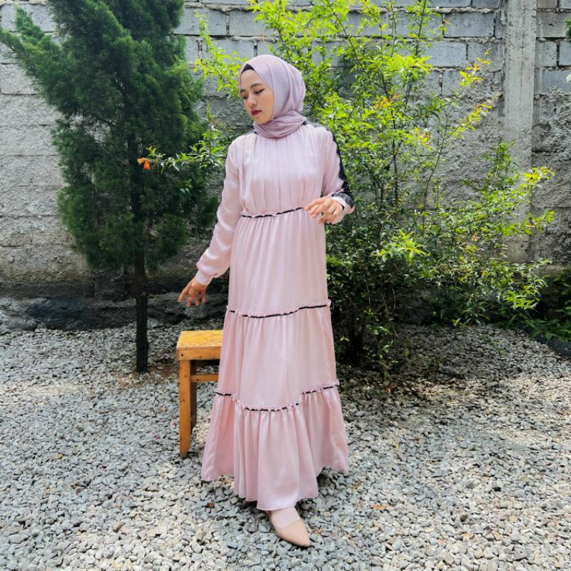 KILLAU DRESS BYGIAGIO gaun kondangan dress akad simple gaun wedding pernikahan baju muslim putih dress lamaran elegan pakaian wanita pesta elegan fashion korea dres lebaran cantik dress anggun mewah nyaman gaun vintage fashion dress bahan cardenza renda