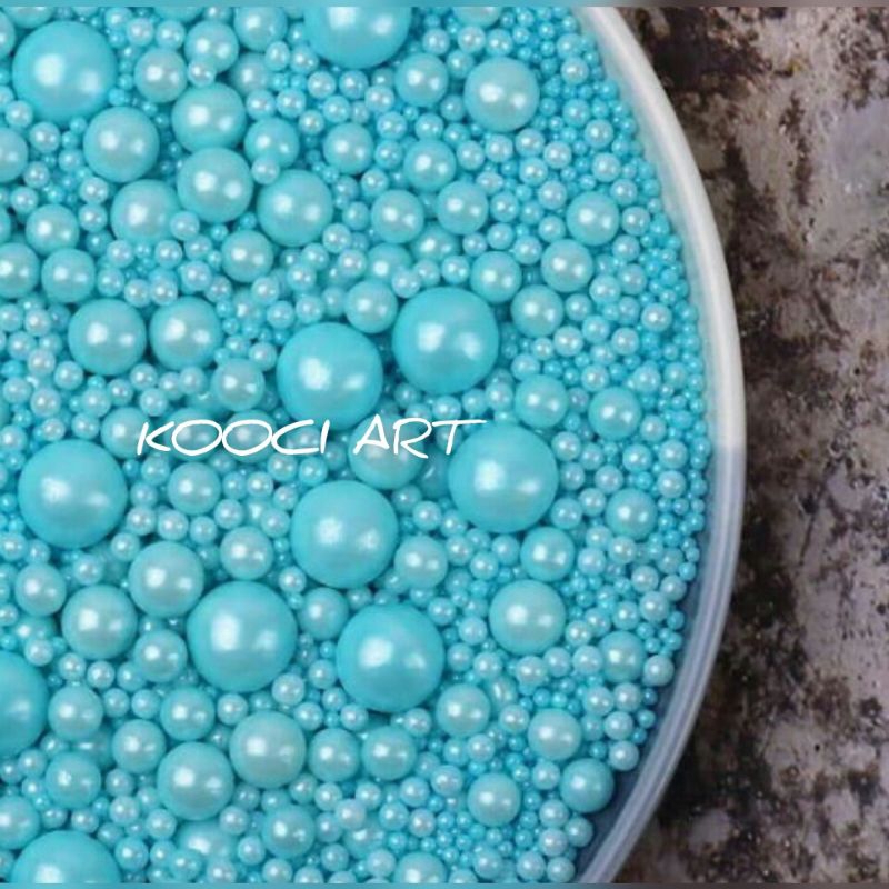 

20gr Springkle edible cake decoration blue biru mix size import repack murah/hiasan dekorasi kue ulang tahun/trimit gula mutiara