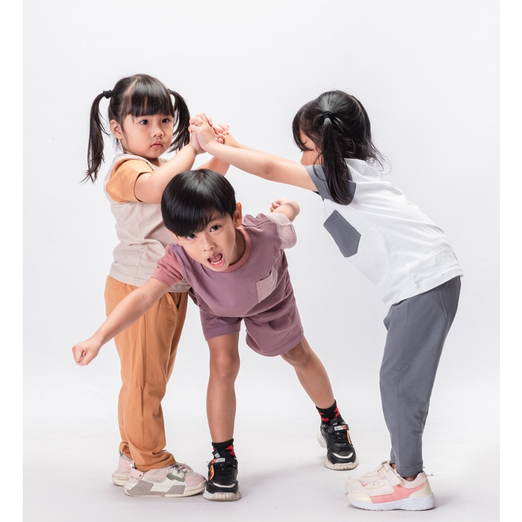 Bajubaja junior tshirt lego / kaos kombinasi anak variasi saku bahan cotton combed 24s