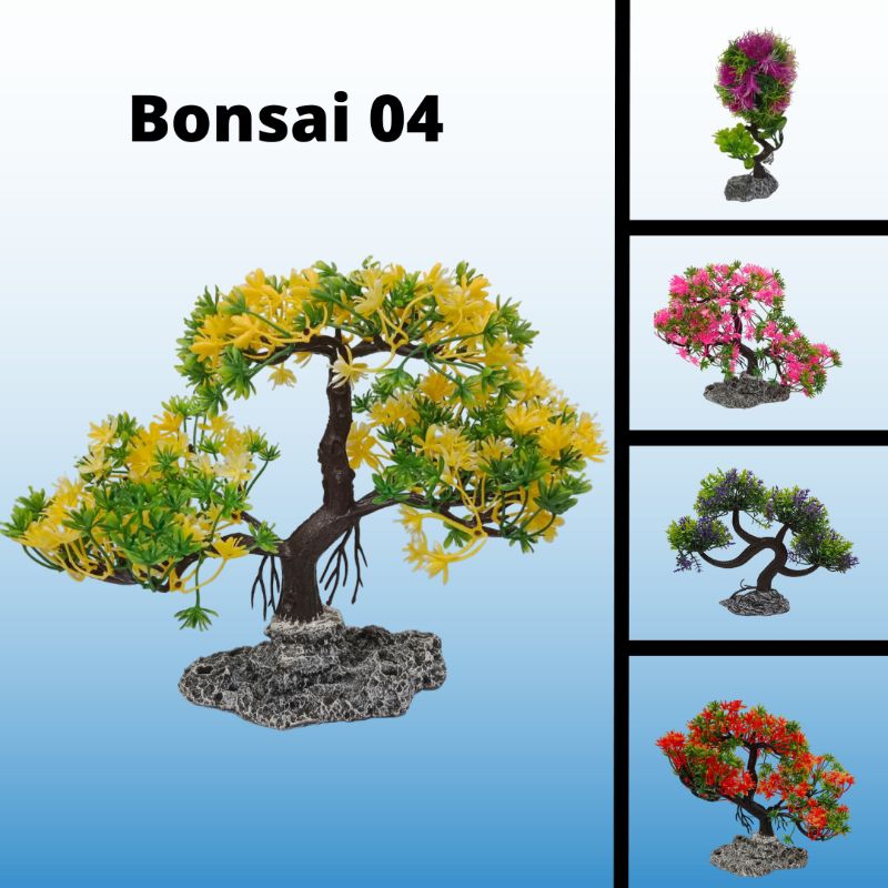 Hiasan Aquarium Aquascape Pohon Bunga Bonsai Sintetis Bonsai Plastik Import