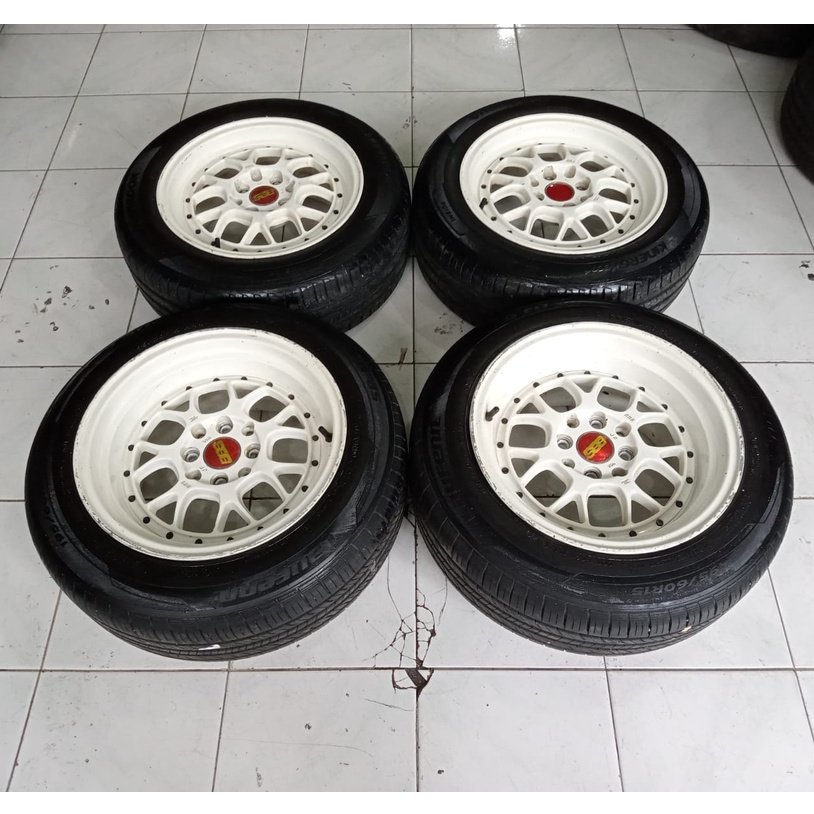 Velg BBS Ring 15 Lebar 7/85 Pcd 4x100-114,3 Ban 195 65 R15 Velg Mobil Bekas R15 Avanza Xenia Livina 