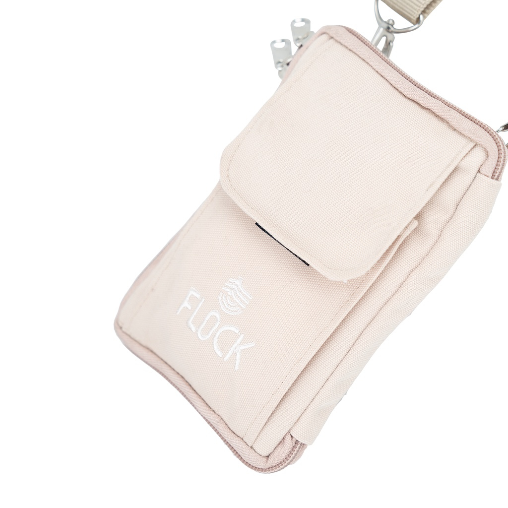 (New Product) FLOCK Sling Phone Bag- Cream