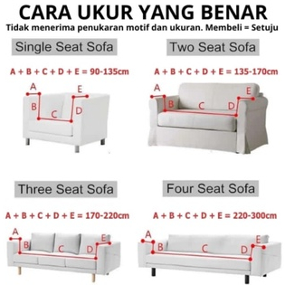 Elastic Sofa Cover With Skirt Stretch Quadruple / Sarung Alas Penutup Sofa Renda