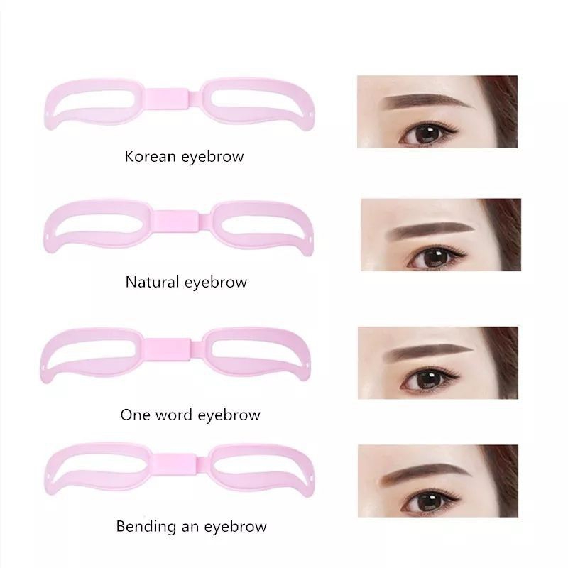 Eyebrow Template Adjust Cetakan Alis 4 In 1 Original Impor