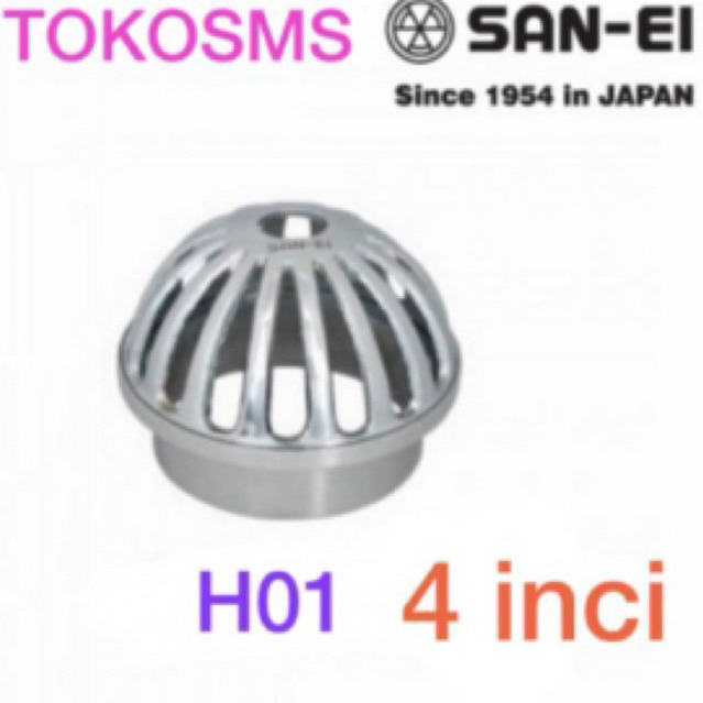 roof drain SANEI H01 4 inci saringan talang air 4&quot; SAN EI drain air