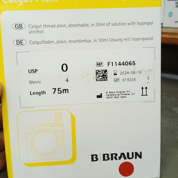 Benang Plain B Braun/Catgut Plain B-Braun USP  0 - 75 m