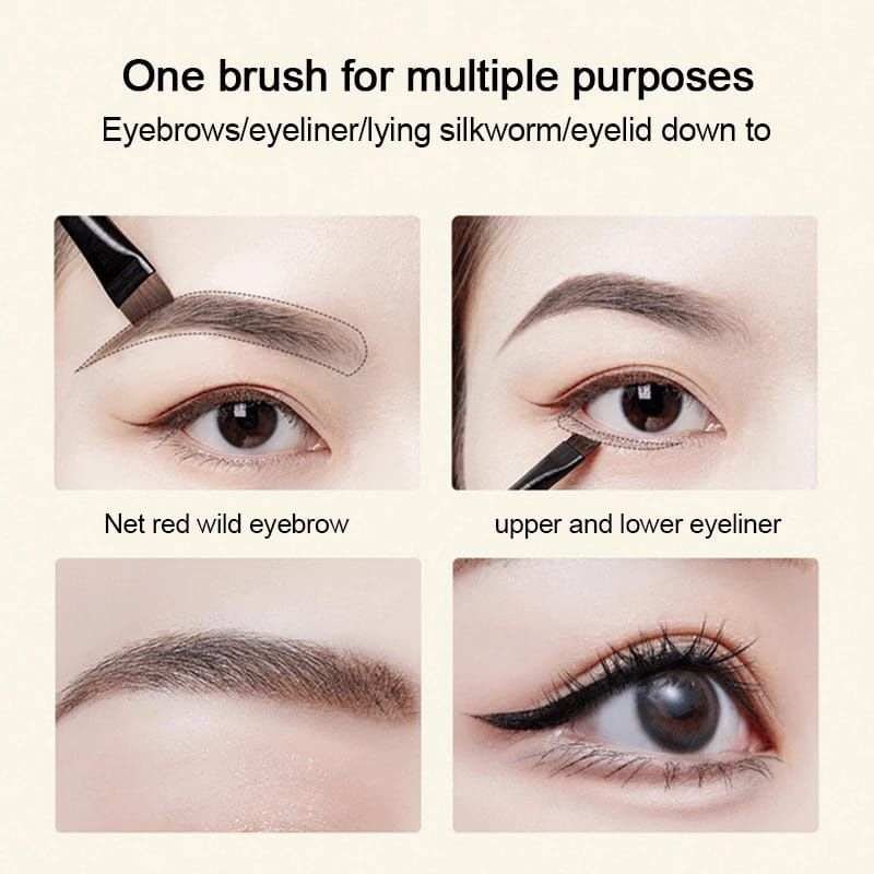 ✿ELYSABETHME✿ Kuas make up untuk aplikasi oles Eyeliner dan Eyebrow pipih