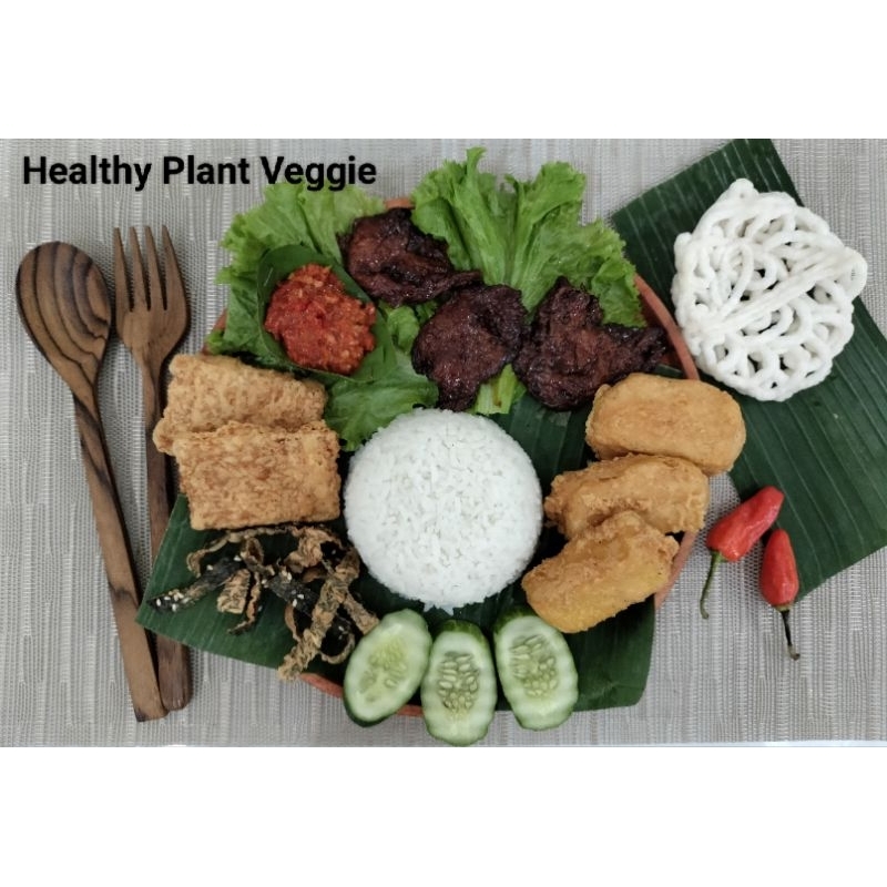 Nasi Timbel Komplit Vegetarian