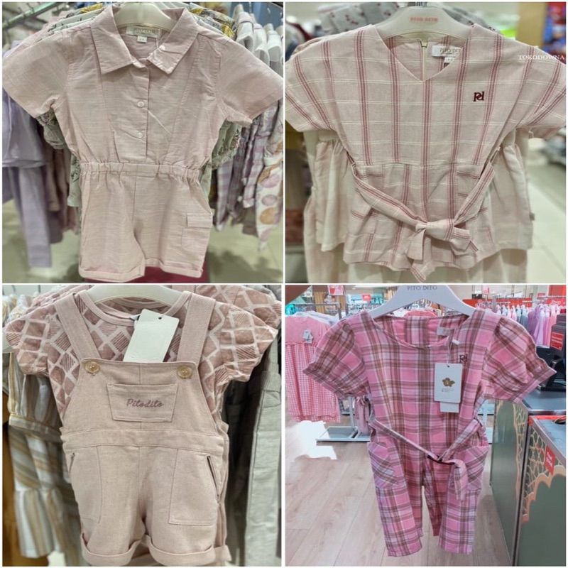 Set Overall/Jumpsuit Anak Perempuan PITO DITO (1-14tahun)