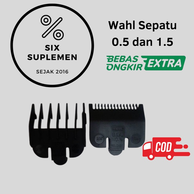 Sepatu Clipper wahl ukuran 1.5 mm (no 0.5 ) dan 3 mm (no 1) (PLASTIK isi 2)