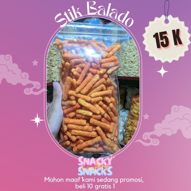 

STIK BALADO/ SNACK / CEMILAN / JAJANAN / JAJANAN KEKINIAN / SNACK MURAH