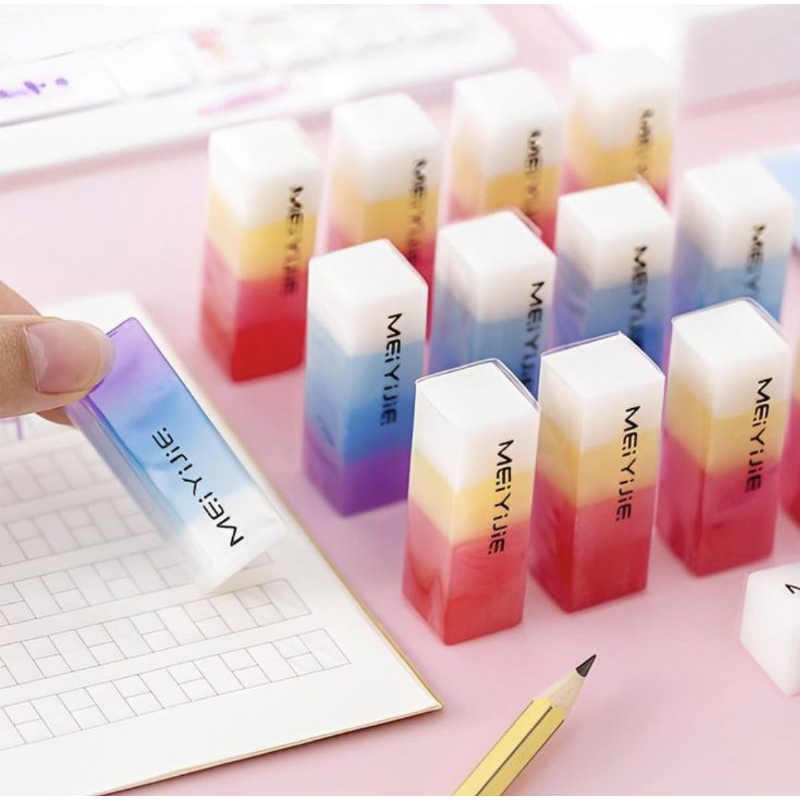 

Penghapus Pensil Motif Warna Warni Colorful Eraser