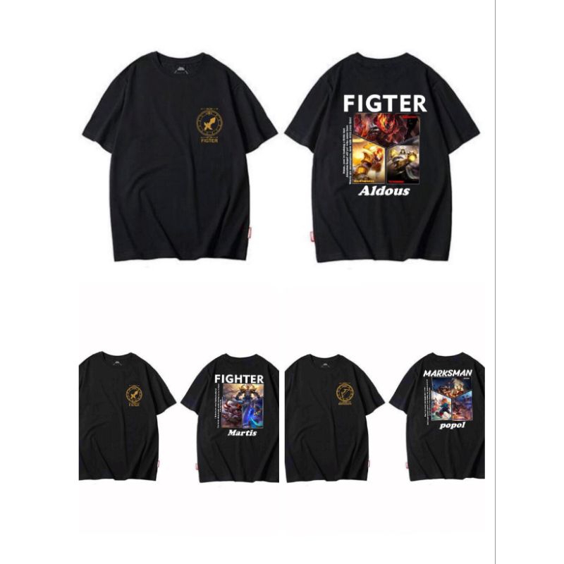KAOS HERO MLBB ALDOUS & MARTIS FIGHTER PREMIUM QUALITY BAJU GAMING MOBILE LEGENDS ANAK DAN DEWASA UN