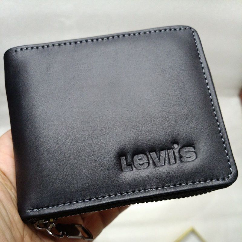 Dompet Kulit Resleting L-1050 Pria Wanita Hitam &amp; Coklat