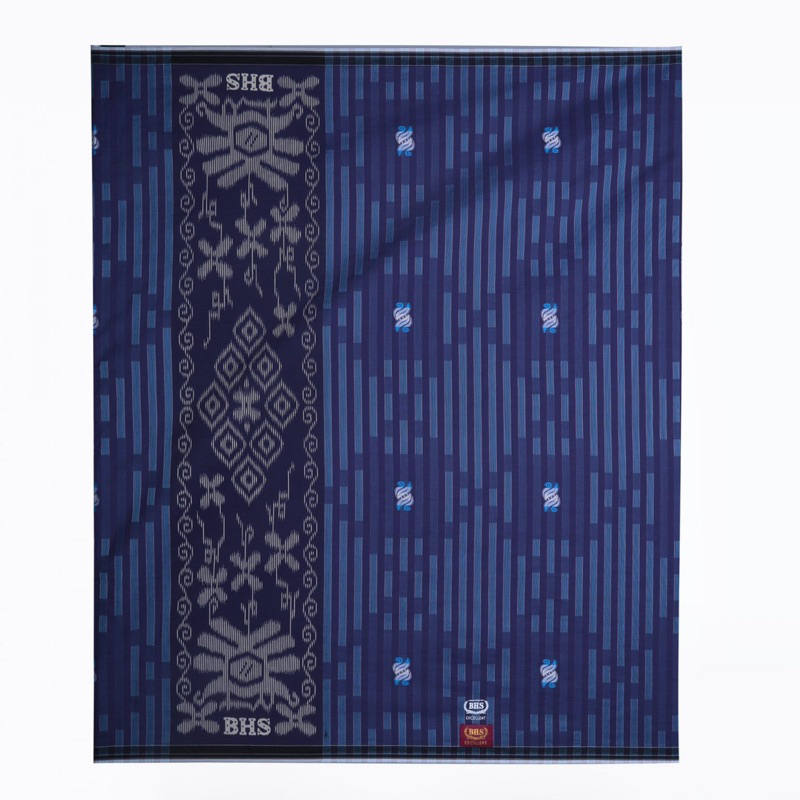 Sarung BHS Excellent Gold Motif E52 SSU Biru Dongker