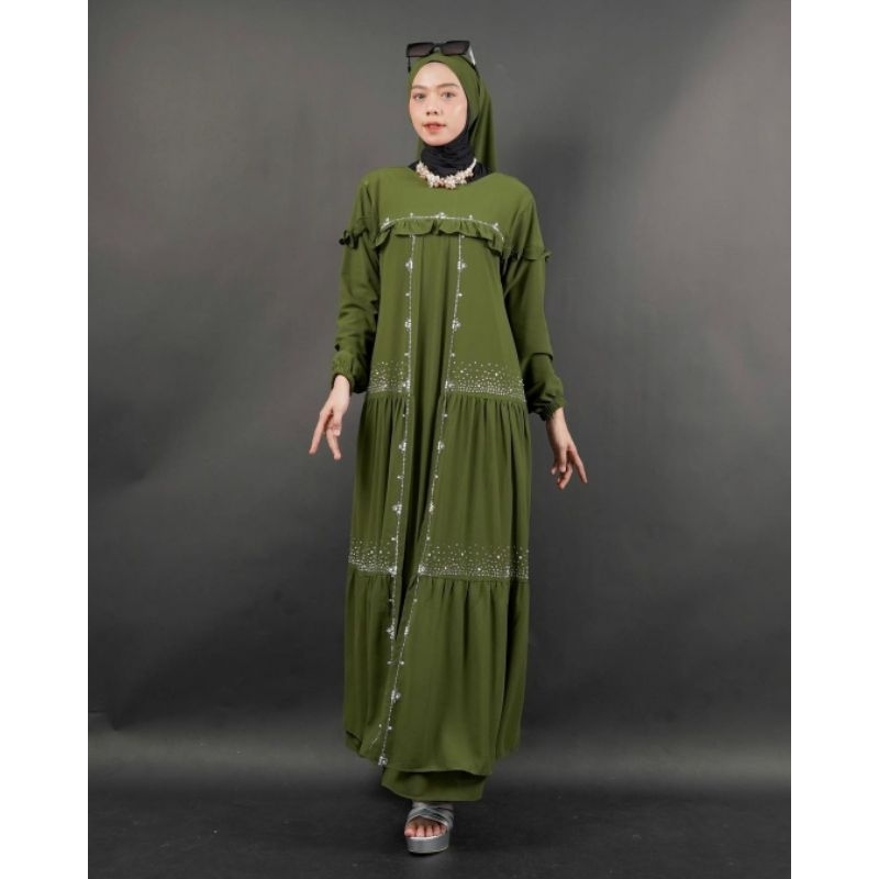 Baju Gamis Malaysia Payet Meisya Dress Premium