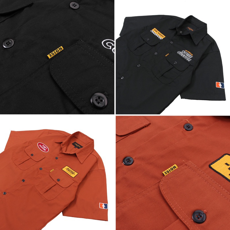 Workshirt Noise Project Kemeja Workshirt Kemeja Pria Navy