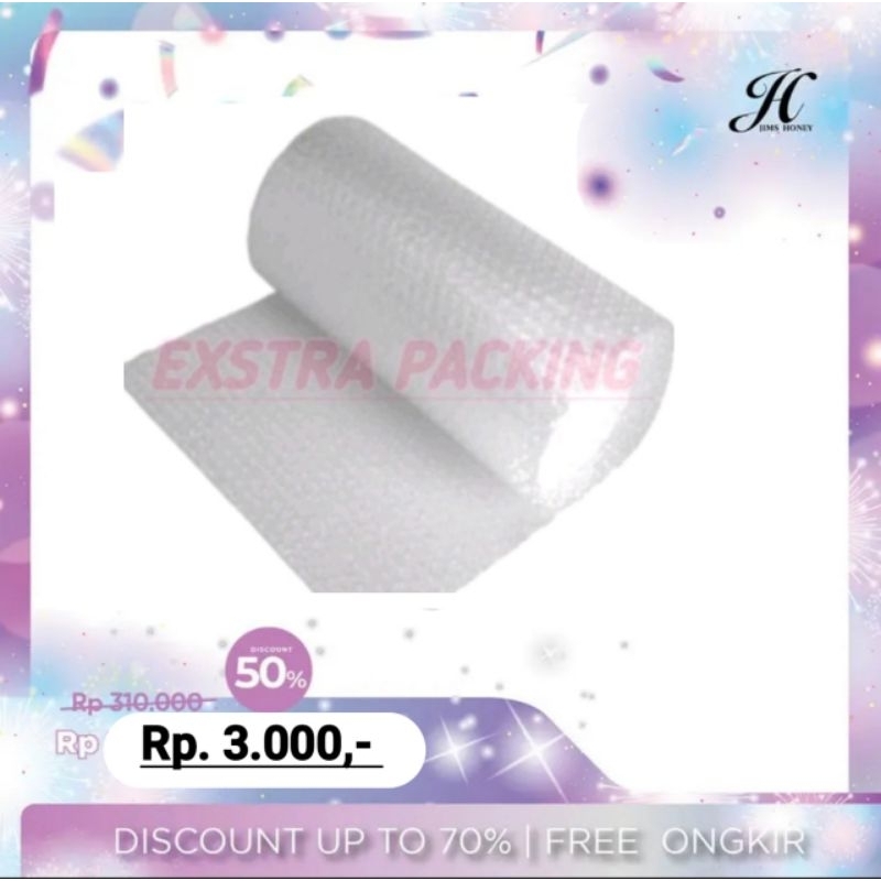 

EXSTRA BUBBLE WRAP DIJAMIN PAKET AMAN