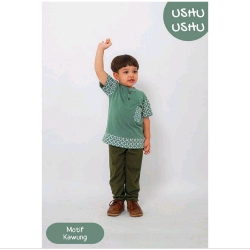 SETELAN ANAK LAKI-LAKI BATIK USHU USHU