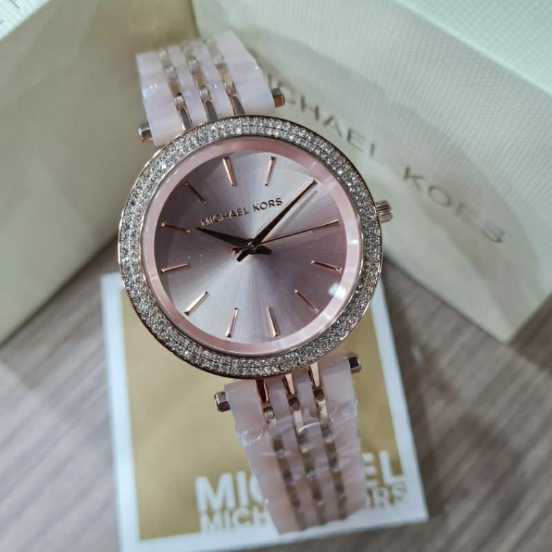 Jam Tangan Michael Kors Wanita Type MK-4327 Strap Stainlist List Acrylic Original Bm