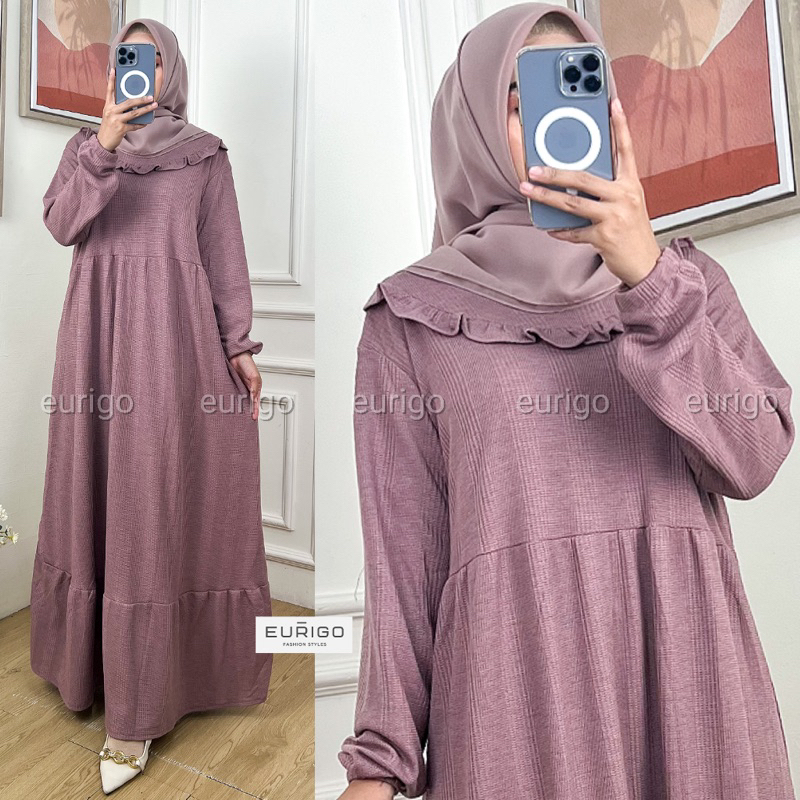 Yessy Maxy - Gamis Kaos Knit Rajut LD110 + Melar Jumbo Oversize / 556-7247