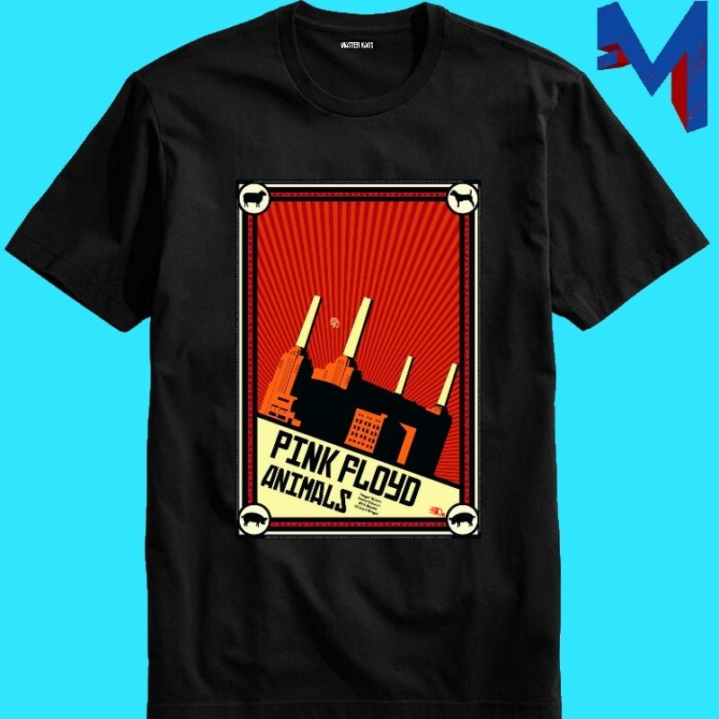 Kaos Baju Tshirt Pria Laki Cowok Cewek Perempuan Unisex Dewasa Band Pink Floyd Animal Wish You Were 